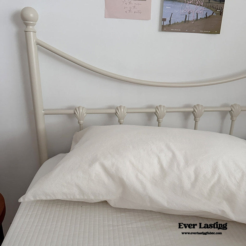 Muted Blush Cotton Pillowcase / Yellow