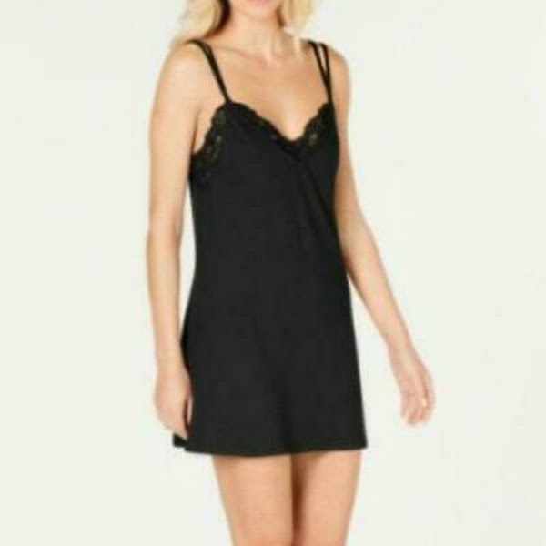 Linea Donatella Lace-Trimmed Knit Chemise