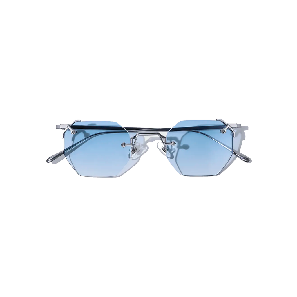 Nero 48mm Hexagon Sunglasses | Blue