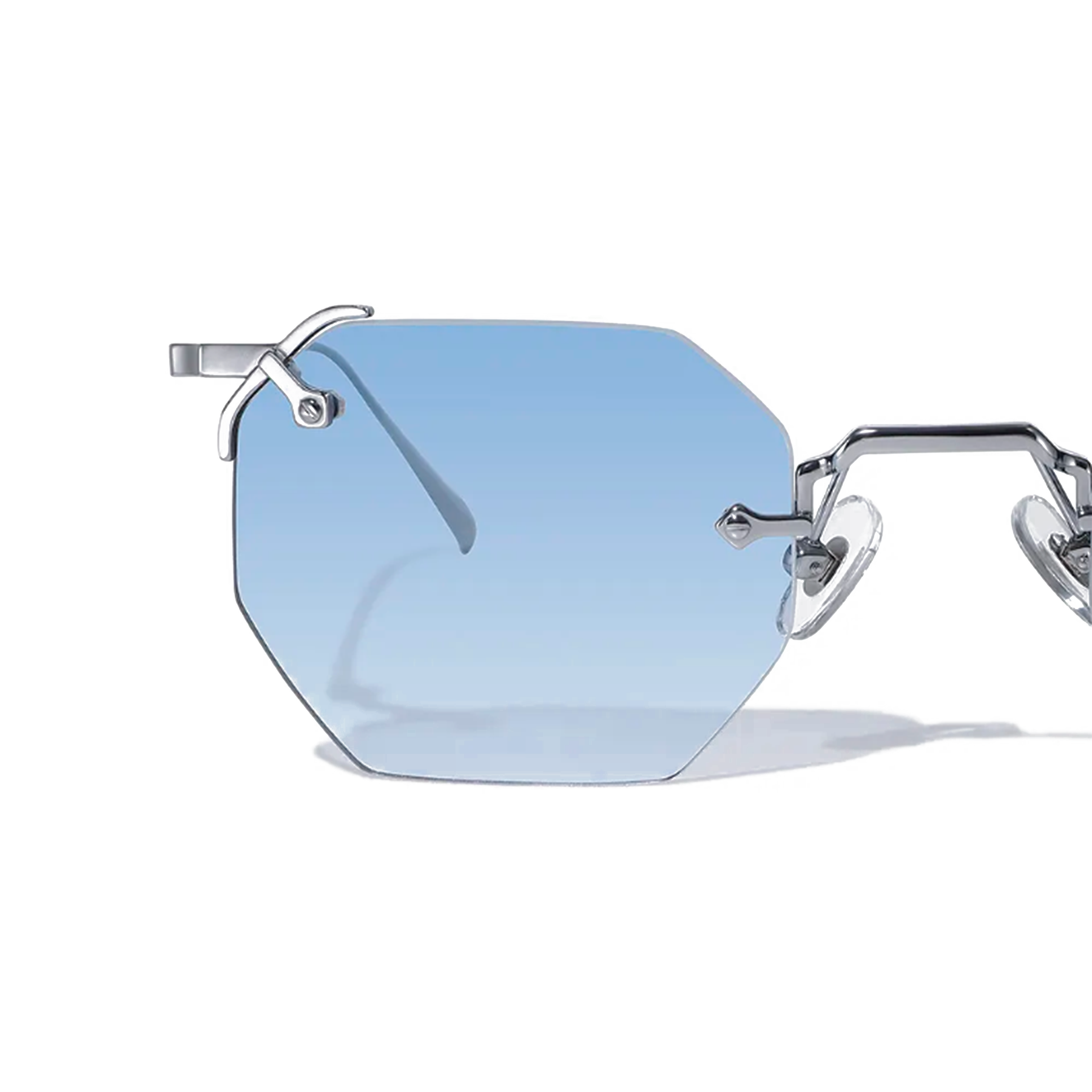 Nero 48mm Hexagon Sunglasses | Blue