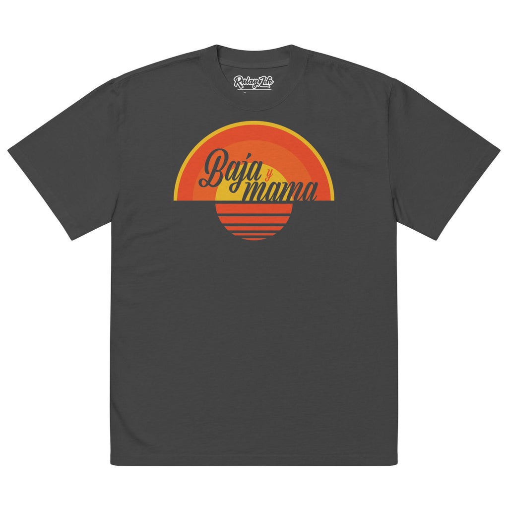 Baja y mama — Oversized faded t-shirt