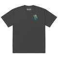 Dominican Blue Drum Skull — Oversized faded t-shirt