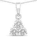 0.51 Carat Genuine Lab Grown Diamond 14K White Gold Pendant