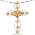 2.24 Carat Genuine Yellow Sapphire .925 Sterling Silver Pendant