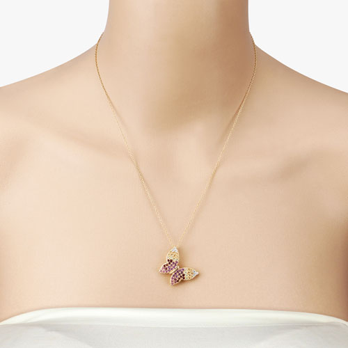 1.62 Carat Genuine Multi Stones .925 Sterling Silver Pendant