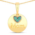 0.17 Carat Genuine Emerald .925 Sterling Silver Pendant