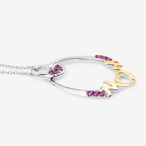 0.18 Carat Genuine Ruby .925 Sterling Silver Pendant