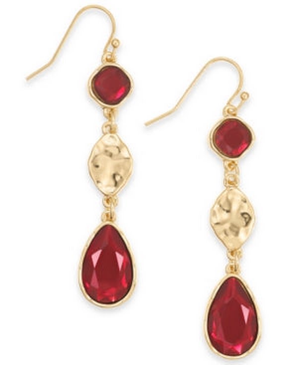 Style and Co Linear Triple Drop Earrings