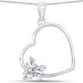 0.25 Carat Genuine Blue Topaz .925 Sterling Silver Pendant