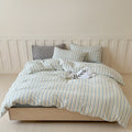 Parker Minimalist Striped Bedding Set / Blue