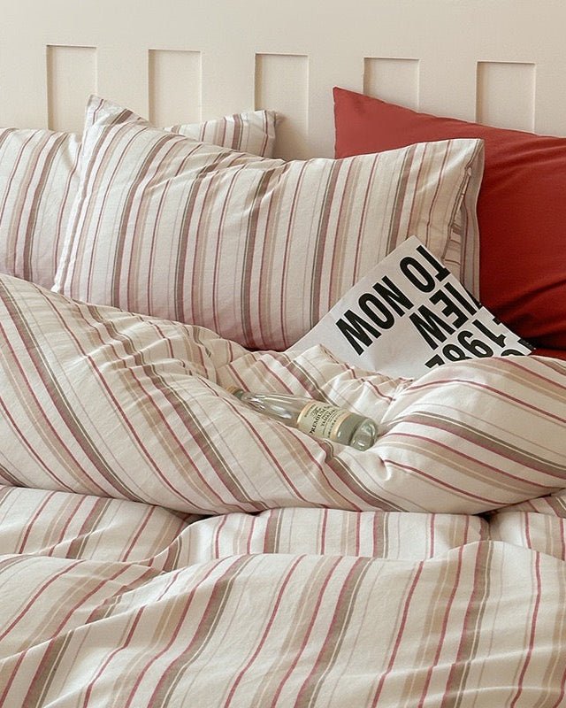 Parker Minimalist Striped Bedding Set / Blue
