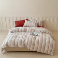 Parker Minimalist Striped Bedding Set / Red