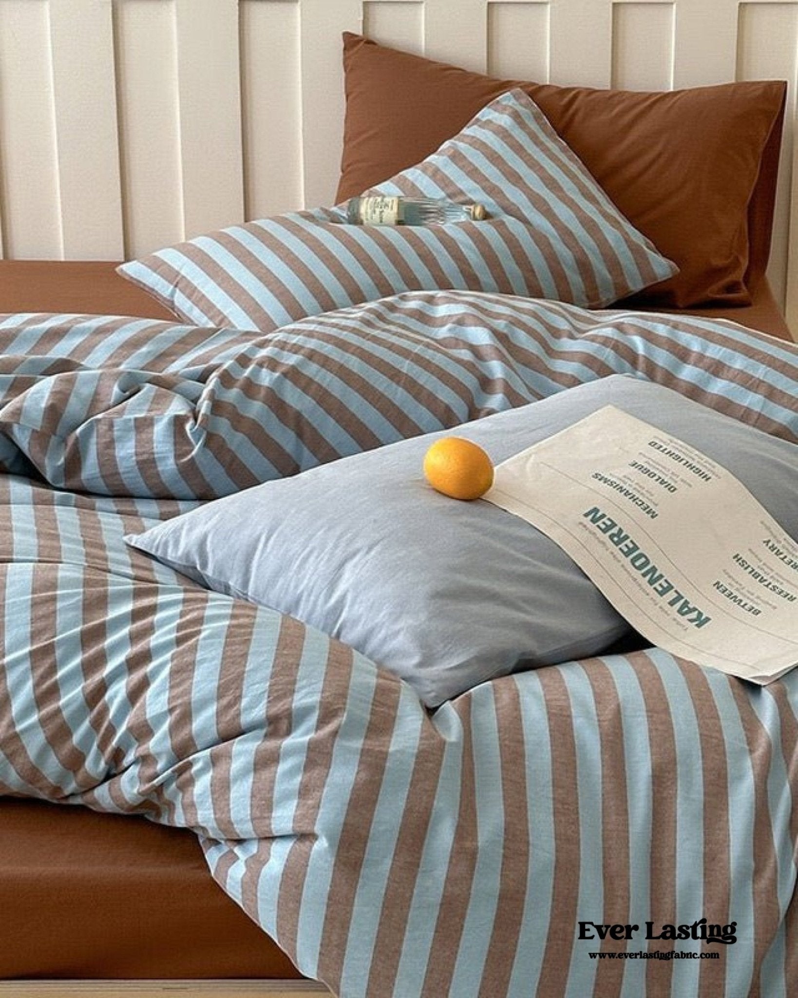 Parker Minimalist Striped Bedding Set / Pink
