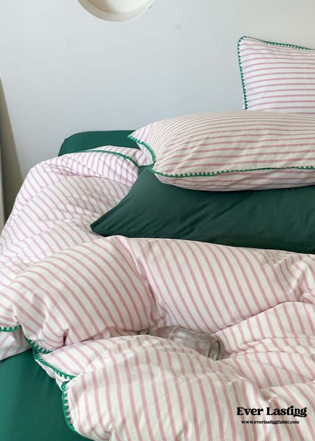 Pepper Candy Stripe Bedding Set / Blue + Yellow