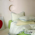 Pepper Candy Stripe Bedding Set / Light Green