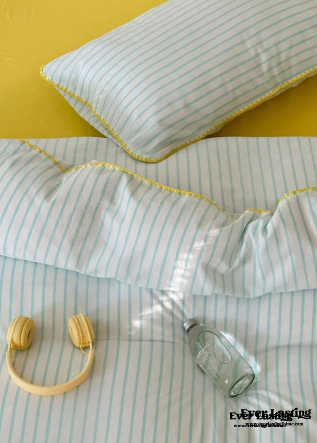 Pepper Candy Stripe Bedding Set / Purple + Green