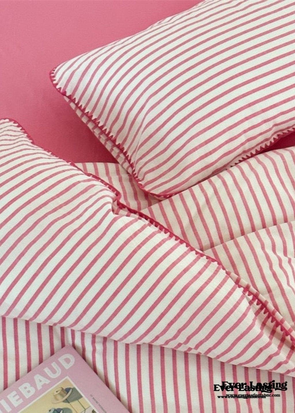 Pepper Candy Stripe Bedding Set / Purple + Green