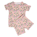Pink Lemon Floral Print Summer Pajama Set