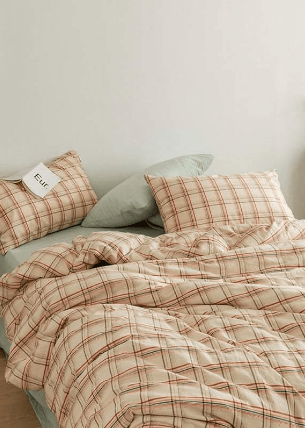 Plaid Bedding Set / Blue + Mustard
