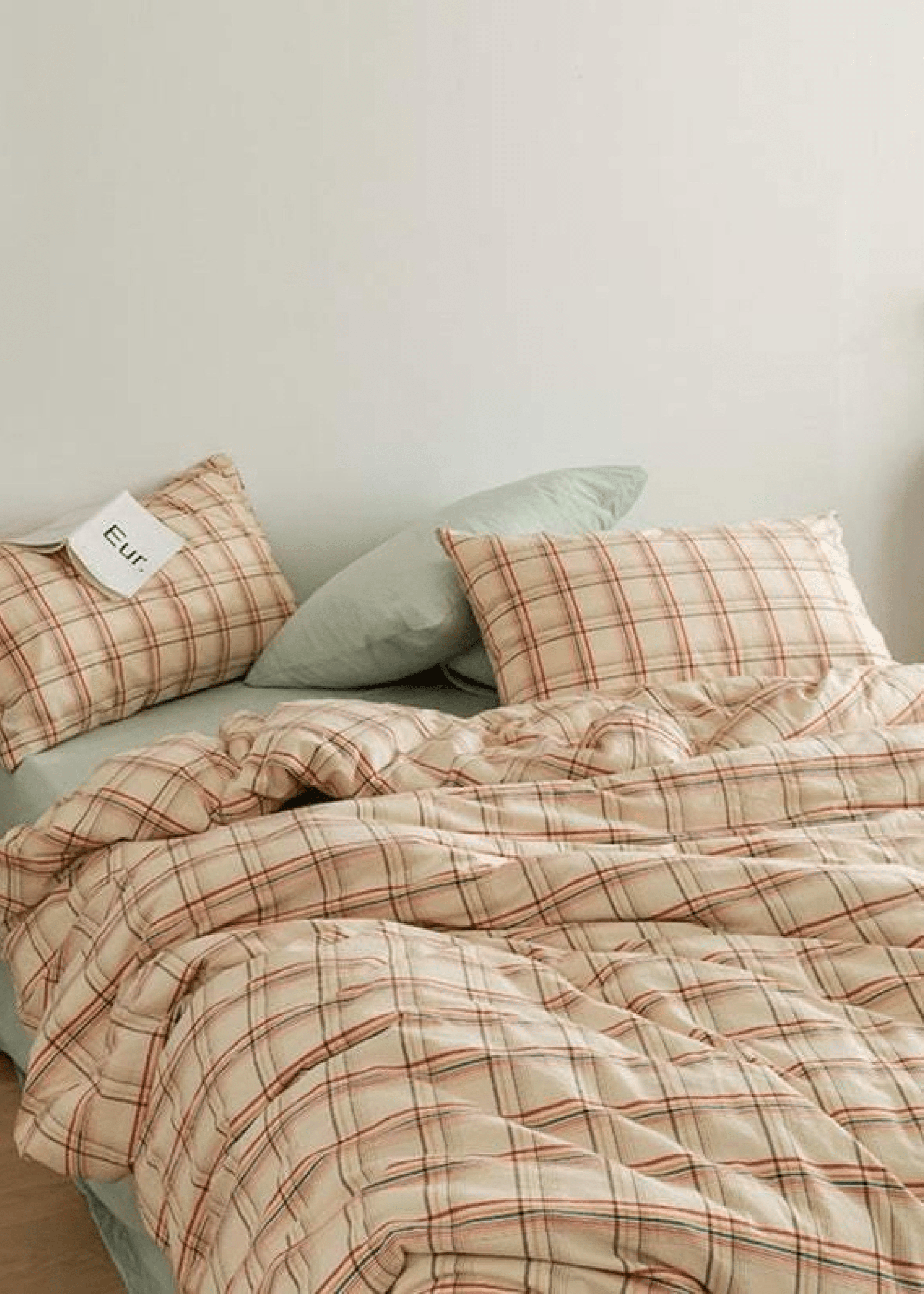 Plaid Bedding Set / Blue + Mustard