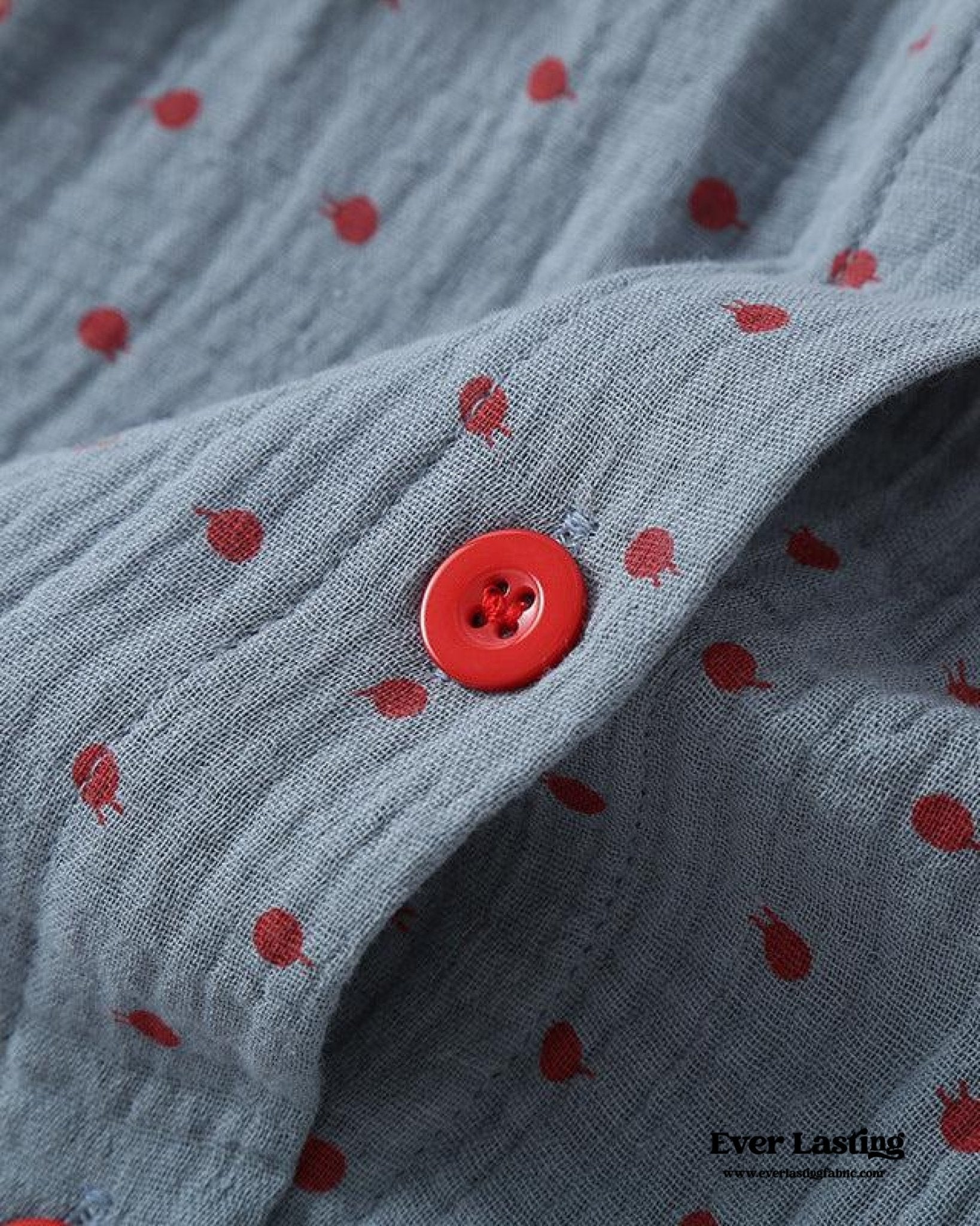 Polka Dot Cute Collared Pajama Set