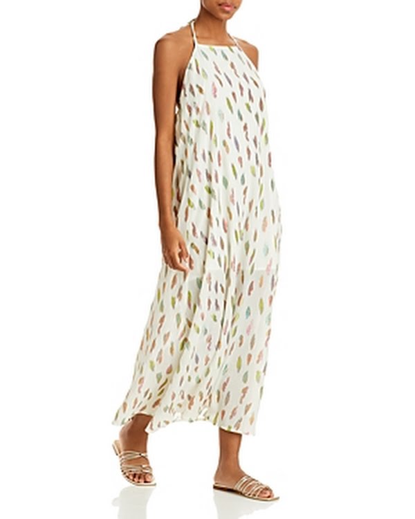 PQ Swim Womens Chantel Printed Cover Up Maxi Dress, XS