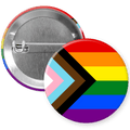 Progress Pride Flag Pinback Button