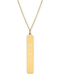 Sarah Chloe Diamond Accent Mom Bar Pendant Necklace in 14k Gold Over Silver