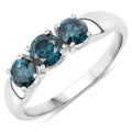 1.03 Carat Genuine Blue Diamond 14K White Gold Ring