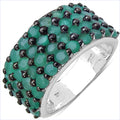 2.99 Carat Genuine Emerald .925 Sterling Silver Ring