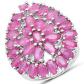 8.10 Carat Genuine Ruby .925 Sterling Silver Ring