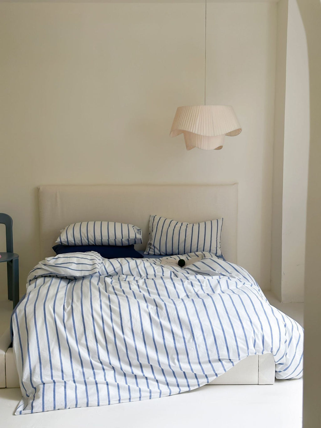 Refreshing Stripe Bedding Set / Blue Single