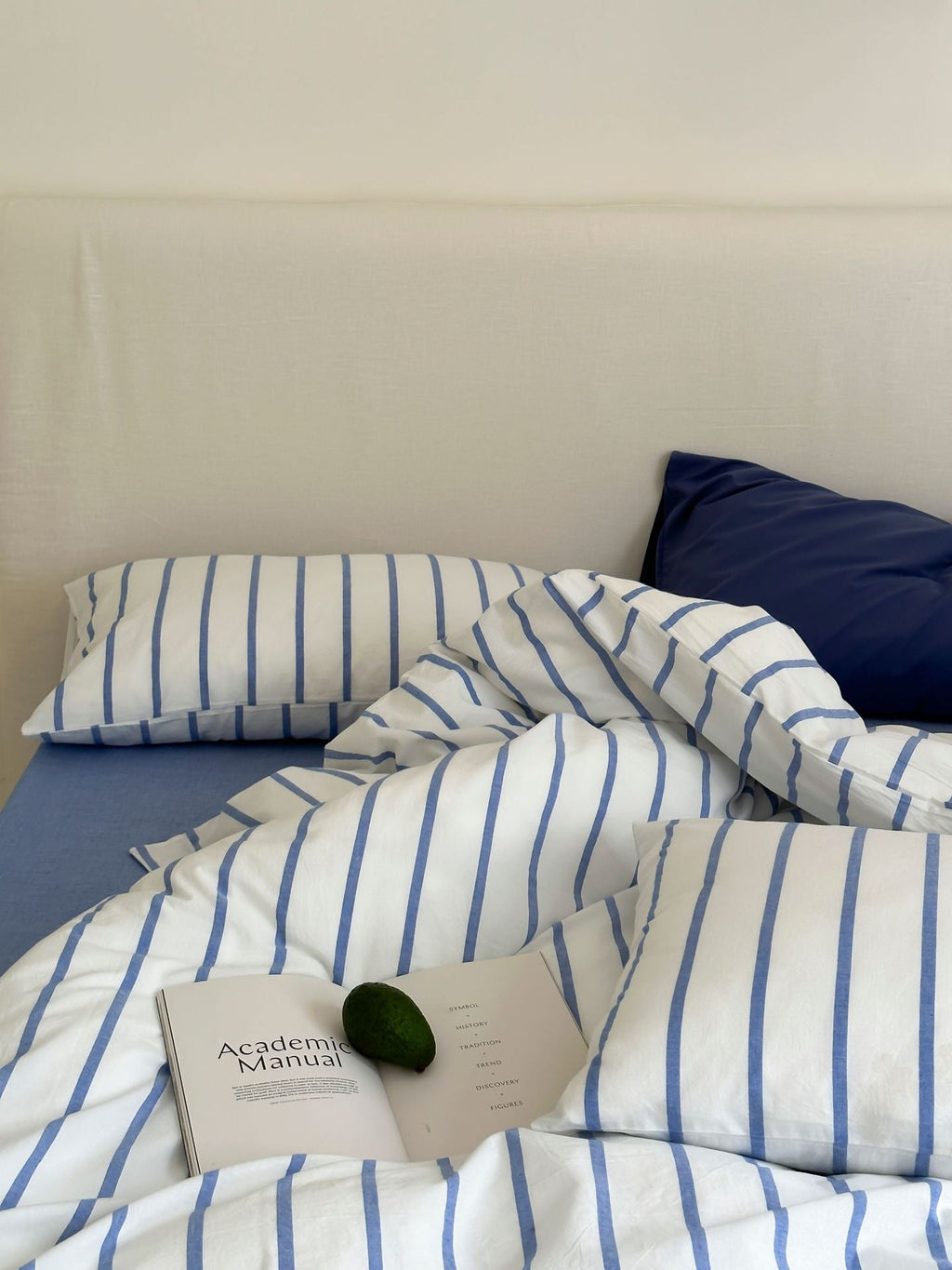 Refreshing Stripe Bedding Set / Blue Single