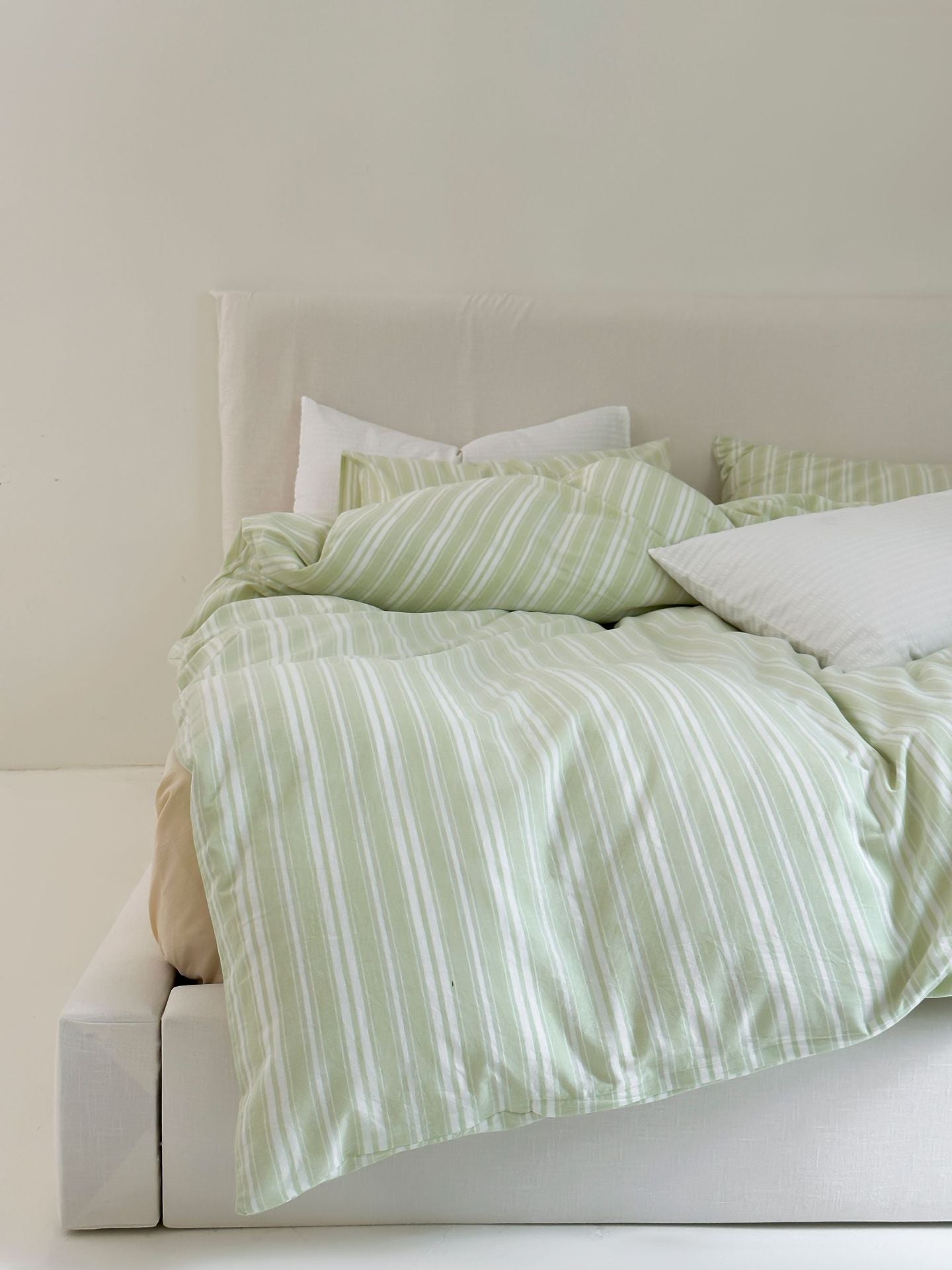 Refreshing Stripe Bedding Set / Forest Green