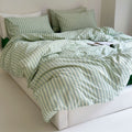 Refreshing Stripe Bedding Set / Forest Green