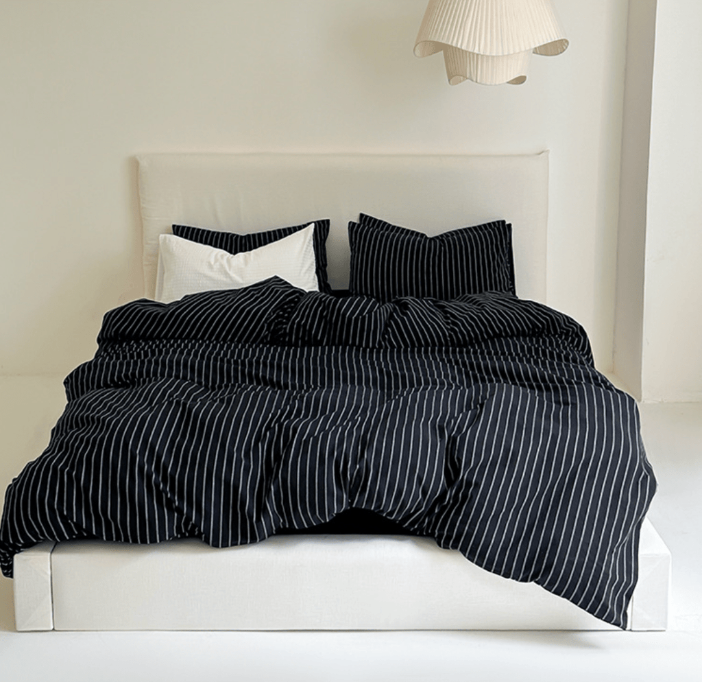 Refreshing Stripe Duvet Cover / Mint Green