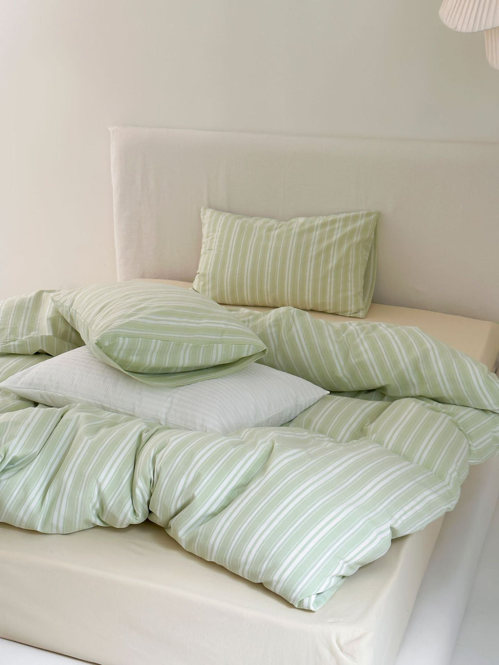 Refreshing Stripe Duvet Cover / Mint Green