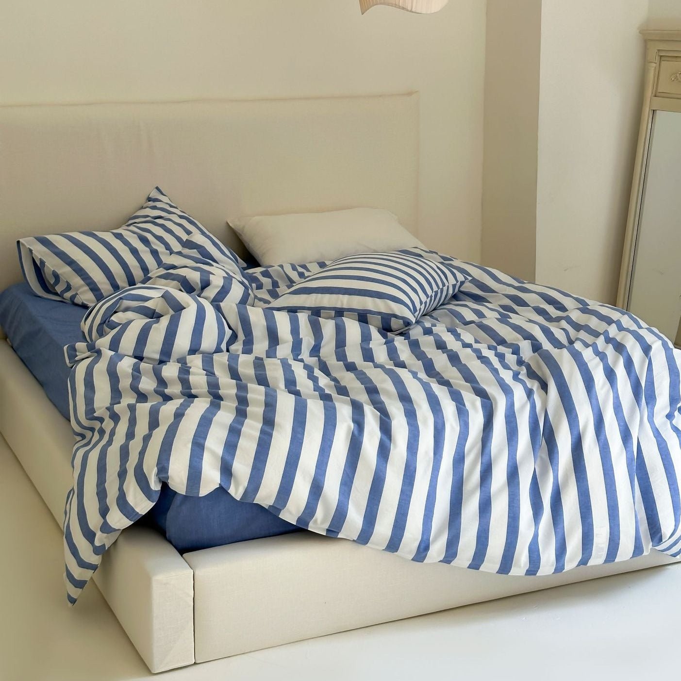 Refreshing Stripe Duvet Cover / Mint Green