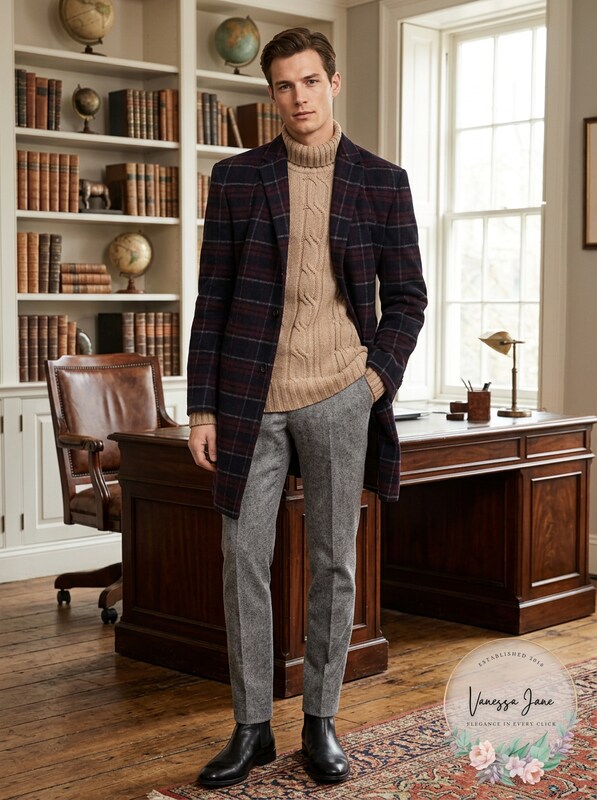Tommy Hilfiger Modern-Fit Stretch Flex Plaid Addison Overcoat, Size 40L