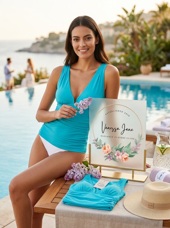Contours by Coco Reef Womens Tankini Top Swimsuit with Shapeware, Size 14