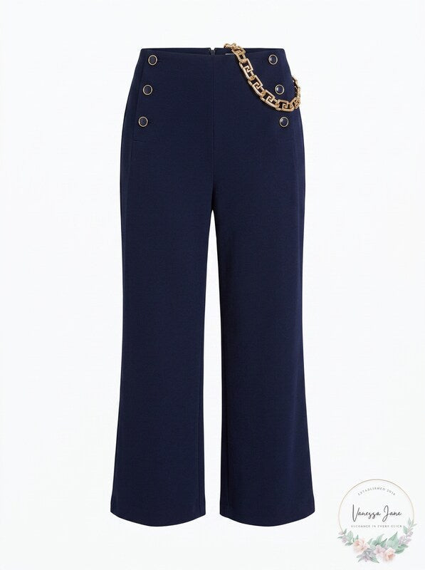 Charter Club Petite Cropped Sailor Pants, Size 4P