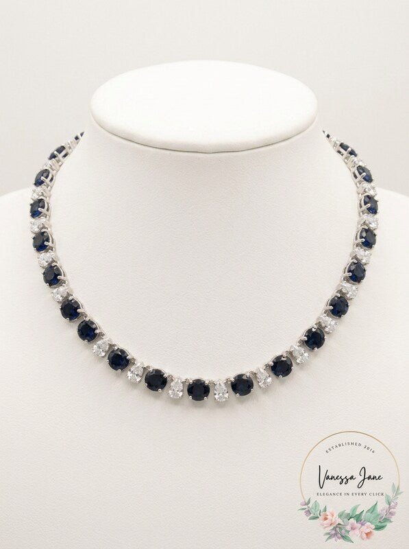 Carolee Silver-Tone Stone and Crystal All-Around Collar Necklace