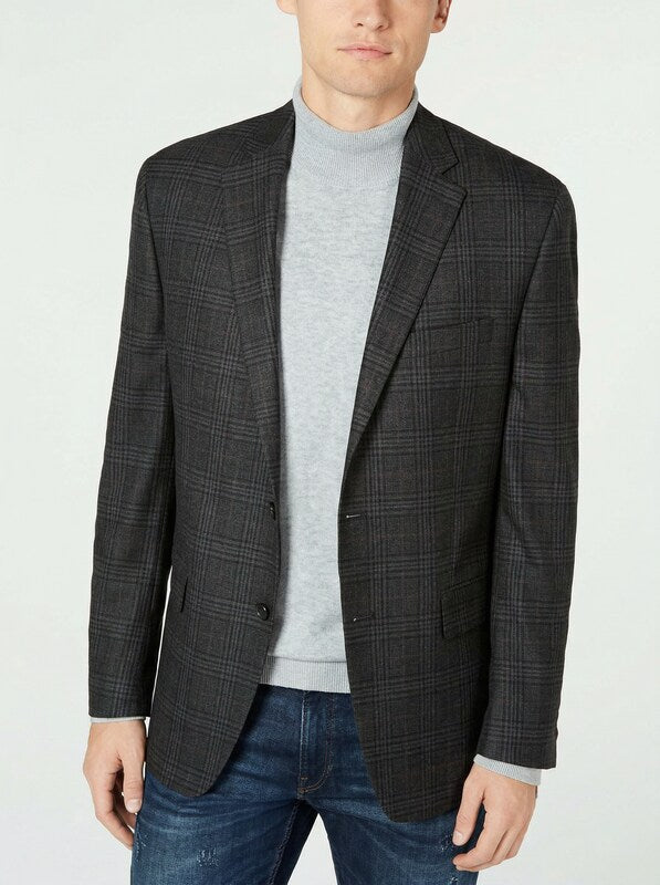 Lauren Ralph Lauren Mens Classic-Fit Stretch Blazer, Size 43Short
