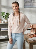 Gypsies and Moondust Juniors Pearl-Embellished Hooded Sweatshirt, Size Small