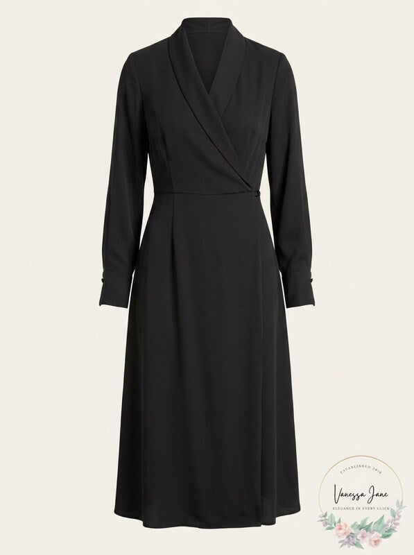 Alfani Faux-Wrap Dress, Size Large