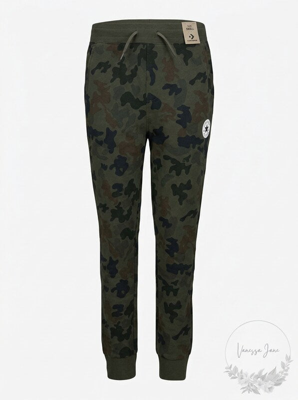 Converse Junior Boys Signature Chuck Camo Jog Pants, Size Small