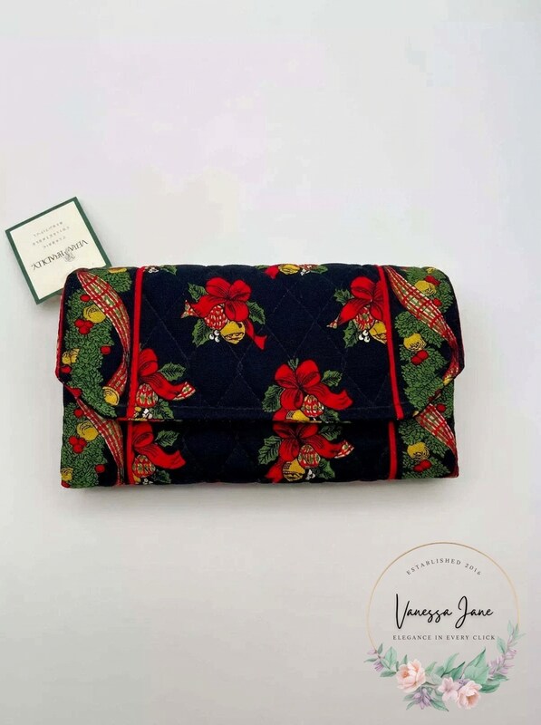Vera Bradley Strap Wallet Crossbody Hen and Holly Christmas Holiday