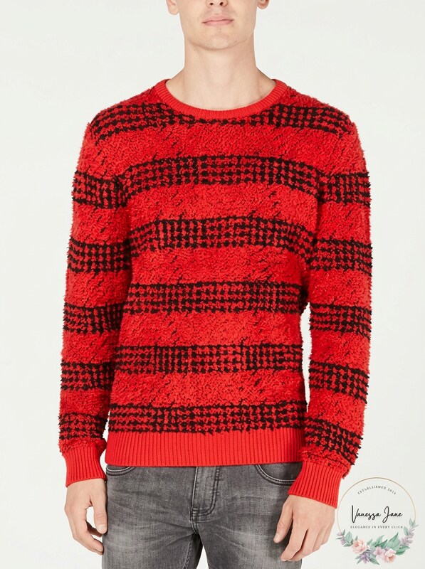 INC Mens Knit Striped Pullover Sweater, Size XL