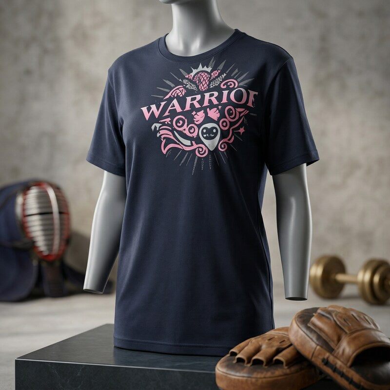 Womens Warrior T Shirt Pink Ribbon Breast Cancer Awareness Fight Tee T-Shirt, L