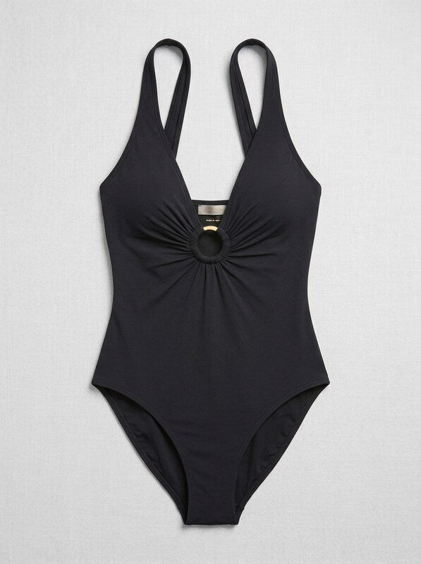 Bleu by Rod Womens Plunge Halter One-Piece Swimsuit